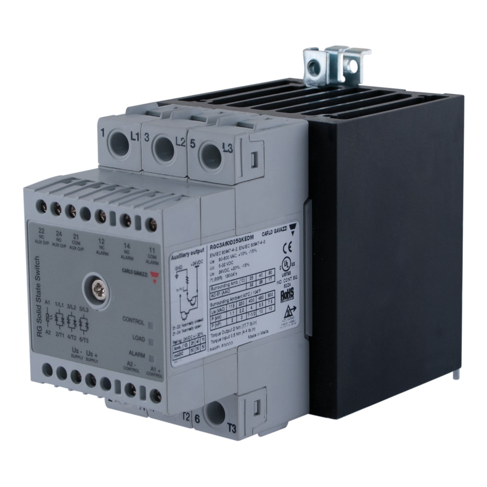 Carlo Gavazzi - Contacteur statique 3ph 600V cmd cc zero de tension 3x25A contrôle de charge