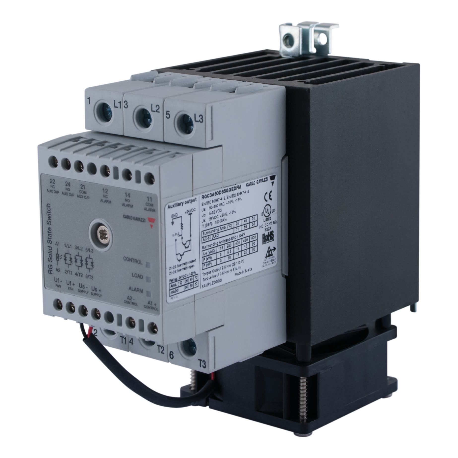 Carlo Gavazzi - Contacteur statique 3ph 600V cmd cc zero de tension 3x65A contrôle de charge