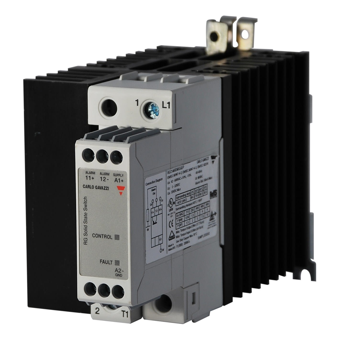 Carlo Gavazzi - Contacteur statique 1ph cmd ca zero de tension 600V 65A protection temp.