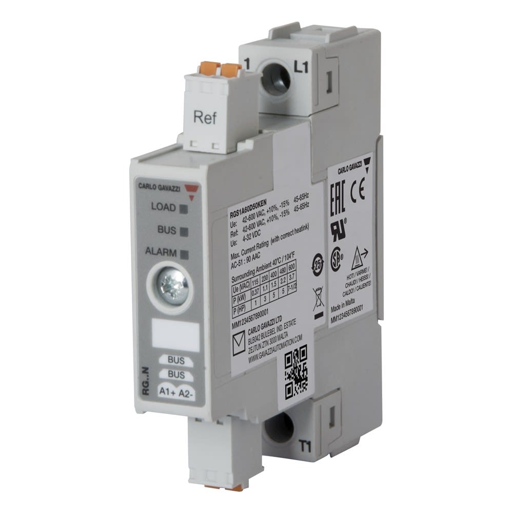 Carlo Gavazzi - Relais statique 1ph 600Vca cmd 90A zéro de tension cde 4-32Vcc intégration NRG