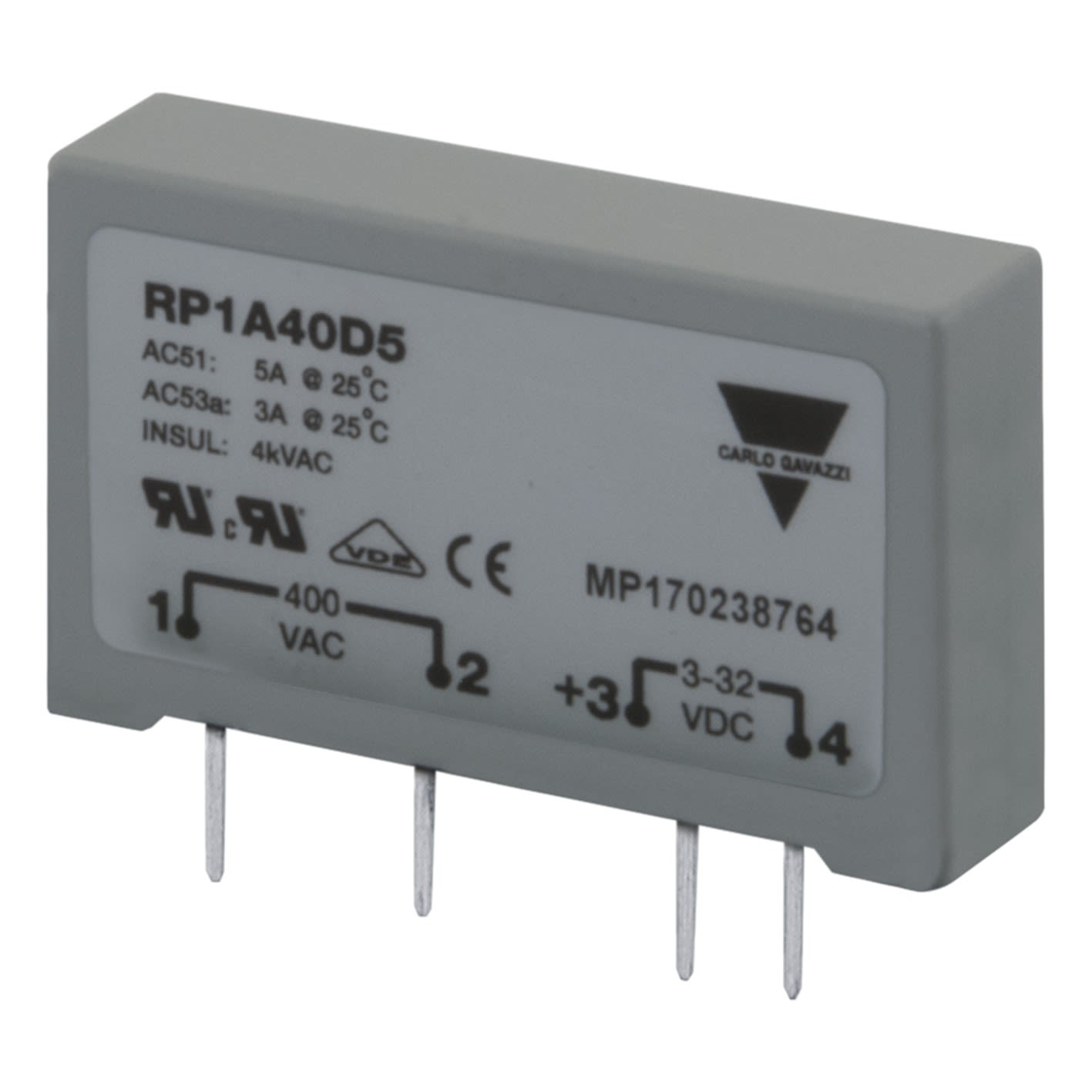 Carlo Gavazzi - Relais statique circuit imprime com. zero de tension 480V 6A cc