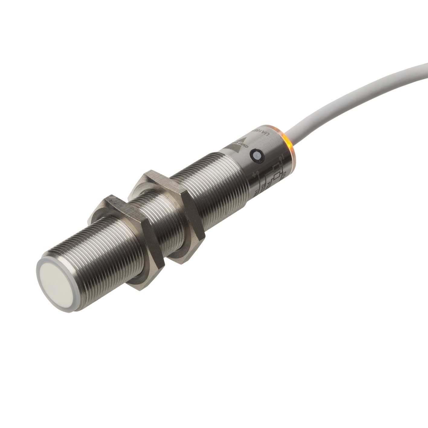 Carlo Gavazzi - Détecteur ultrasons acier inox M18 PNP+4/20mA cable