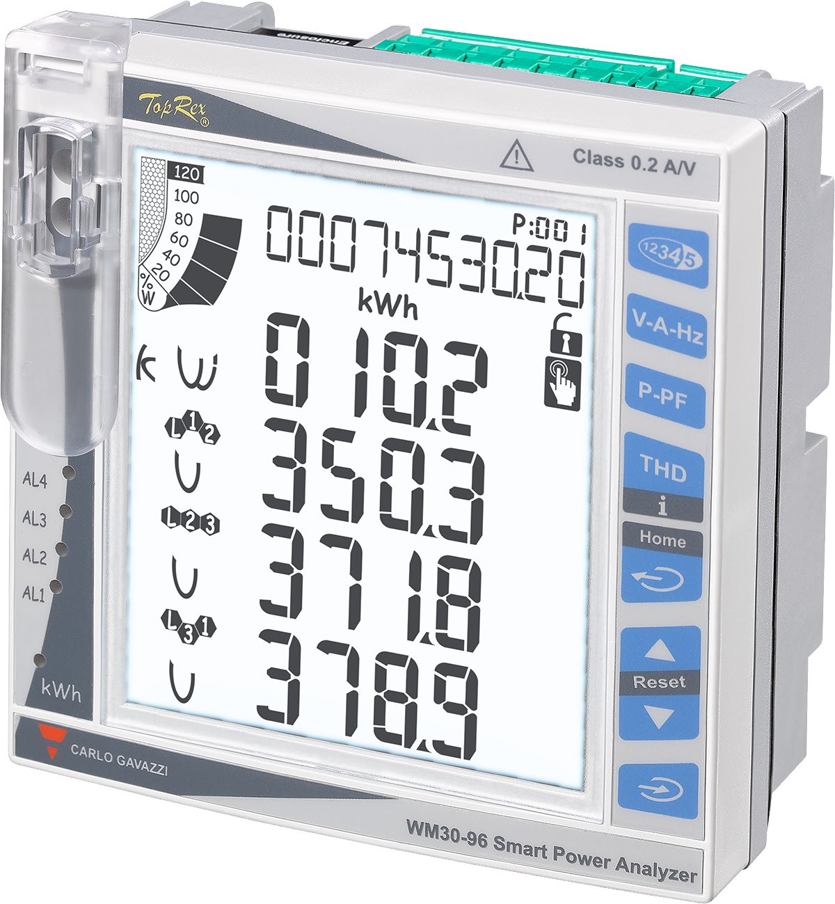 Carlo Gavazzi - Centrale de mesure modulaire 100V/1A alim 100-240Vca/cc