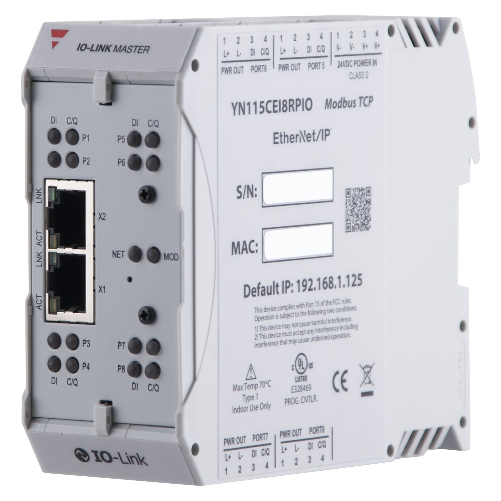 Carlo Gavazzi - IO-LINK Master Ethernet OPC UA 8 PORTS IP20