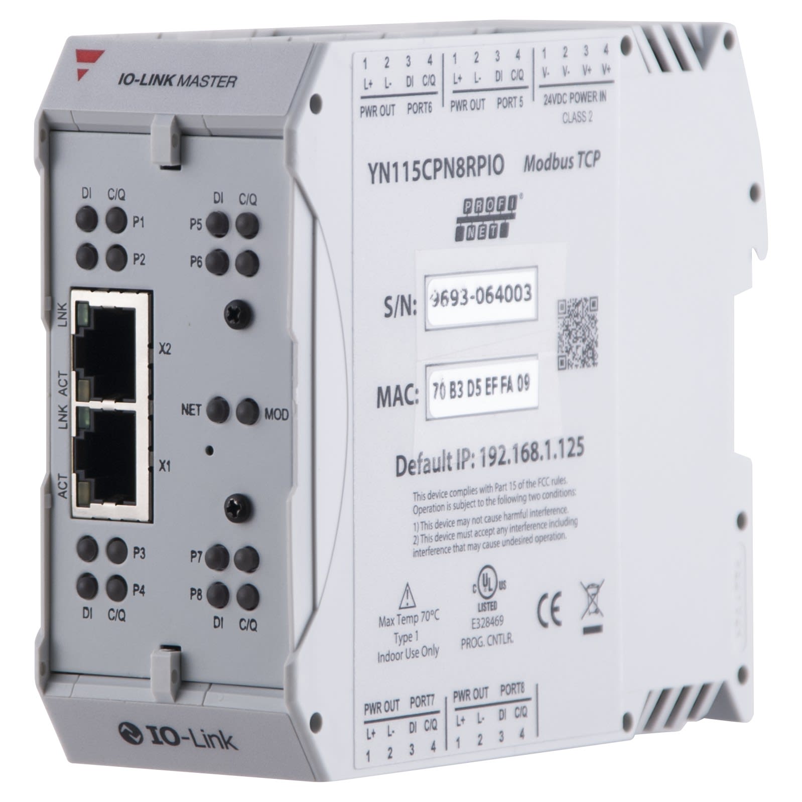 Carlo Gavazzi - IO-LINK Master Profinet OPC UA 8 Ports IP20
