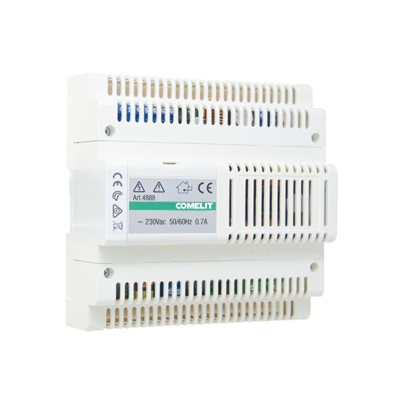 Comelit - Alimentation Simplebus 2, 4 sorties/100 appareils, 8 modules DIN