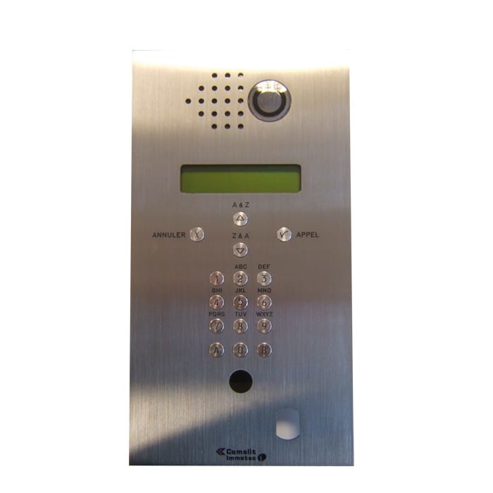Comelit - Platine PIC4G en inox avec fixation par goujons, système de défilement pour