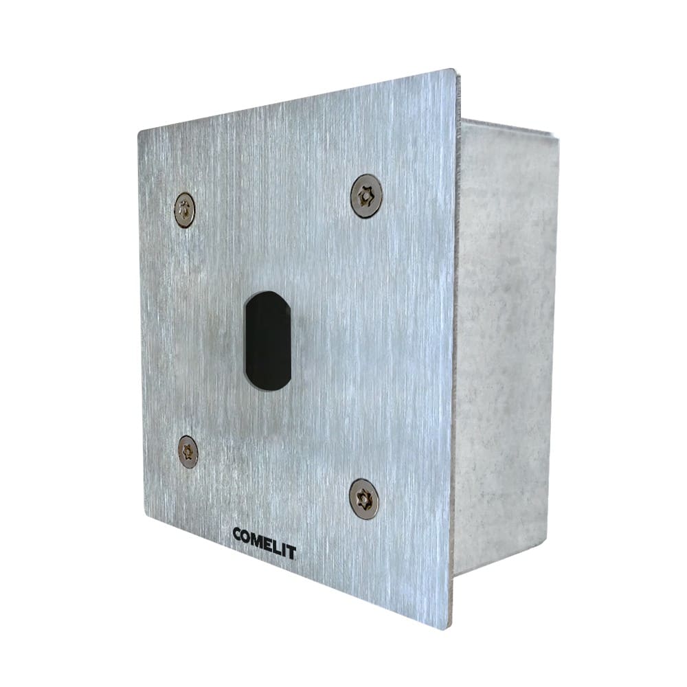 Comelit - Boîtier inox encastré T25 façade 115 x 115 mm