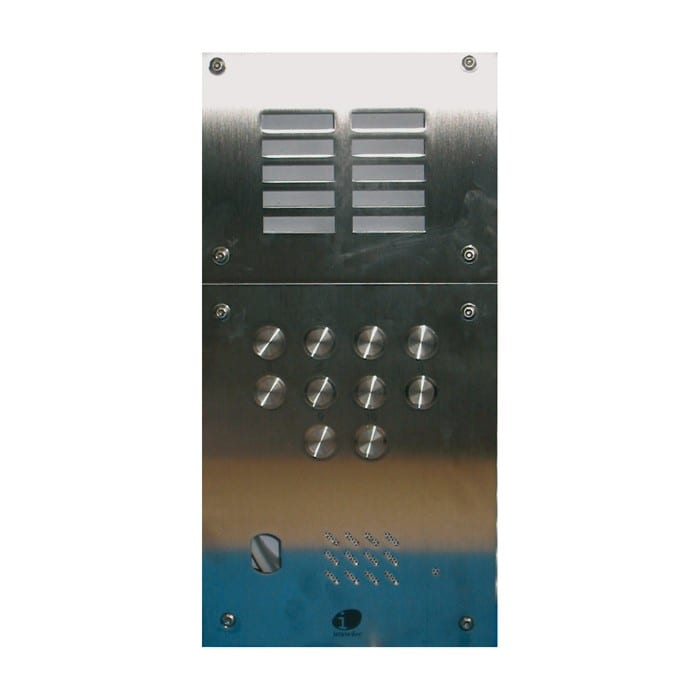 Comelit - Plaque de rue inox 20 appels gravés, usage collectif polyvalent.