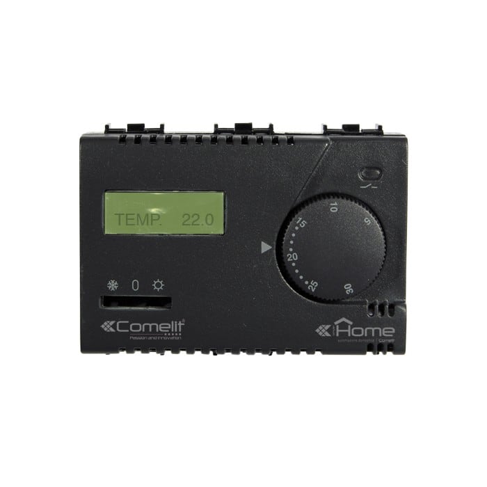 Comelit - Module thermostat LCD encastré SimpleHome, sonde intégrée, hebdomadaire