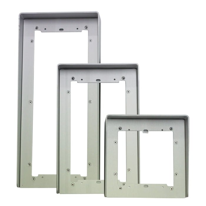 Comelit - Série Ikall - Visor anti-pluie 1 module, aluminium anodisé naturel, 154x152x44mm
