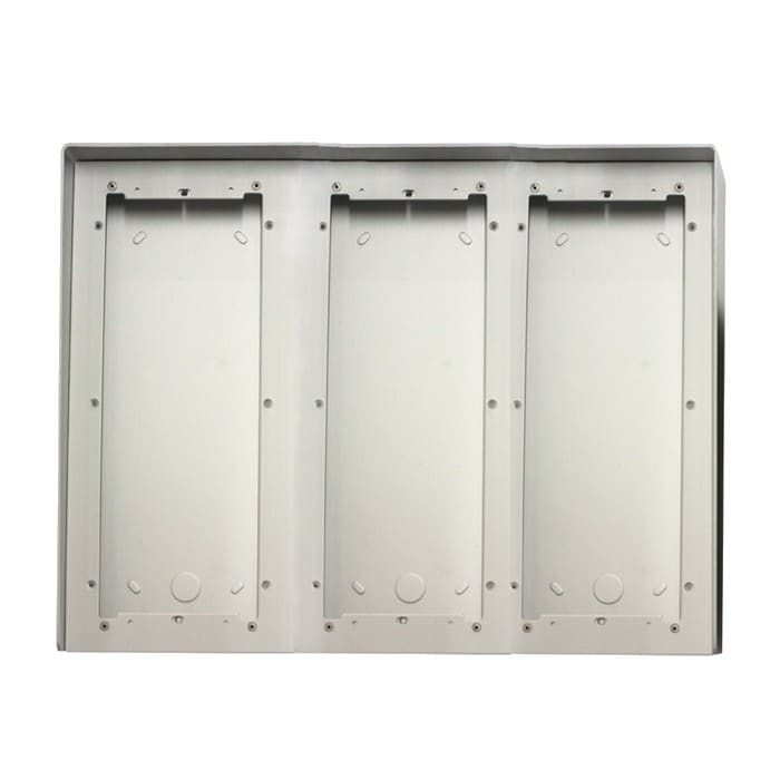 Comelit - Série Ikall - Boîtier pluie aluminium anodisé 9 modules 408x332x85 mm
