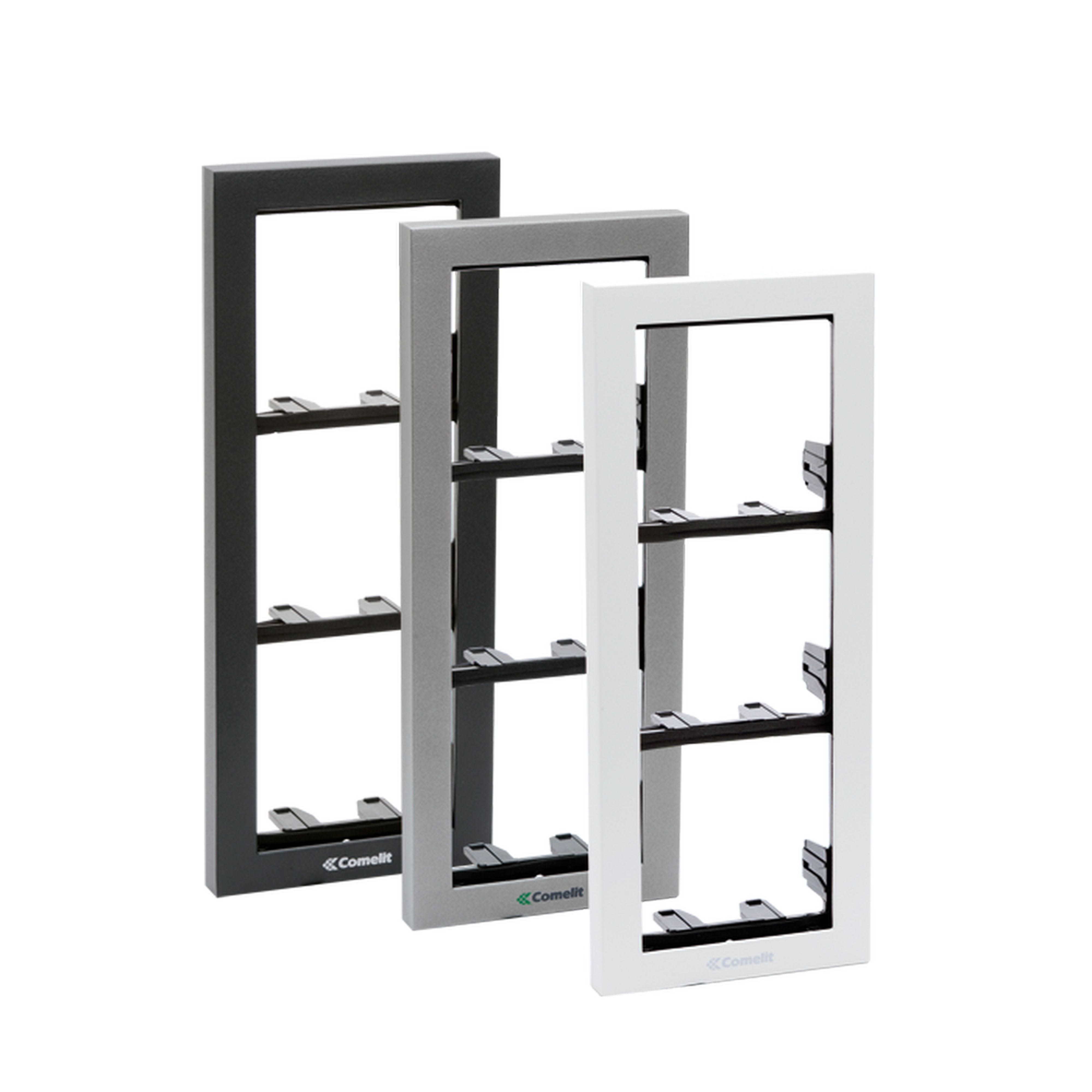 Comelit - CHASSIS 3 MODULES AVEC CADRE ANTHRACITE