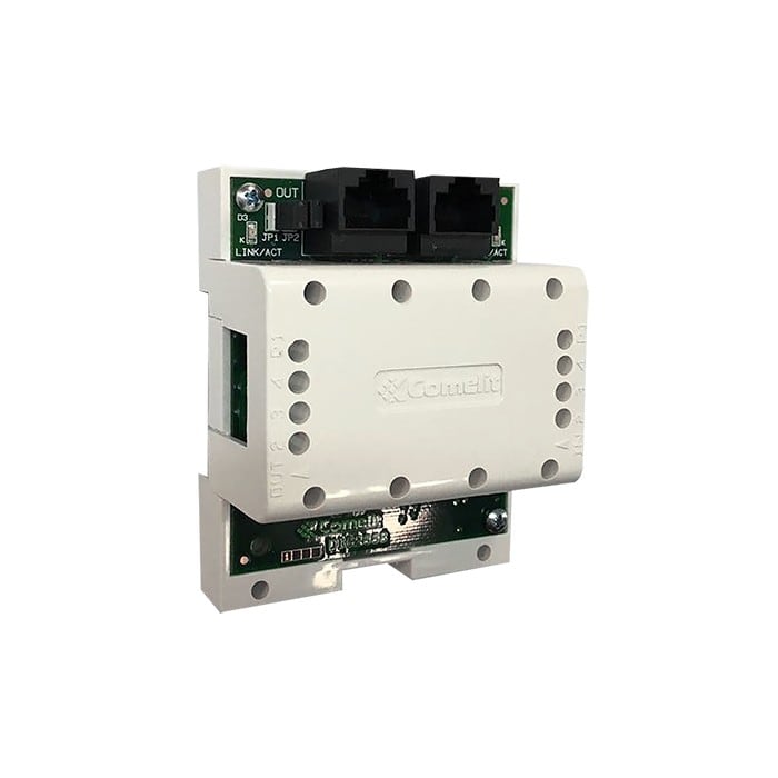 Comelit - Répéteur actif signal montant ViP, 10/100Mbps, 8 appareils, 2 RJ45 PSE/PD