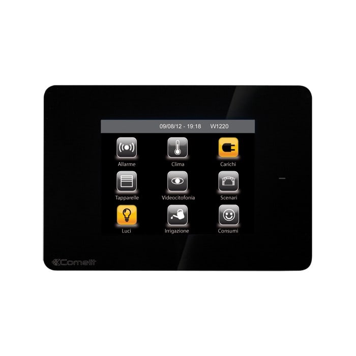 Comelit - Minitouch - Superviseur tactile 3,5" noir, SimpleHome, domotique, RFID intégré