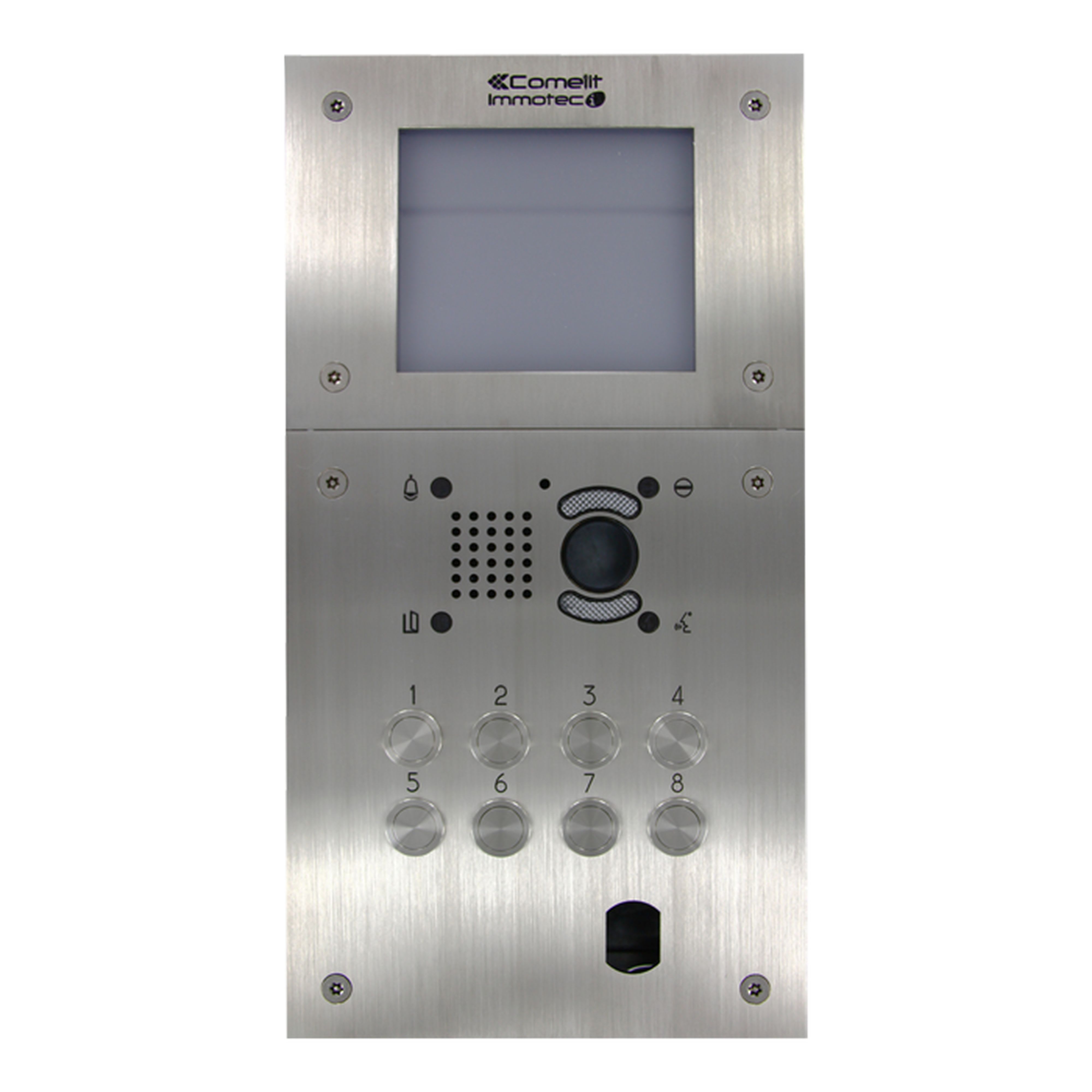 Comelit - Platines 8BP gravés inox vidéo + 1250IV inclus