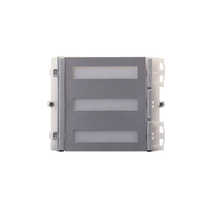 Comelit - Série Ikall Metal - Module 3 boutons, Simplebus/ViP, acier inox, LED