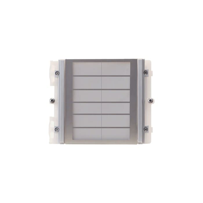 Comelit - Série Ikall Metal - Module rétroéclairé inox, 12 noms max, LED bleu/blanc/éteint