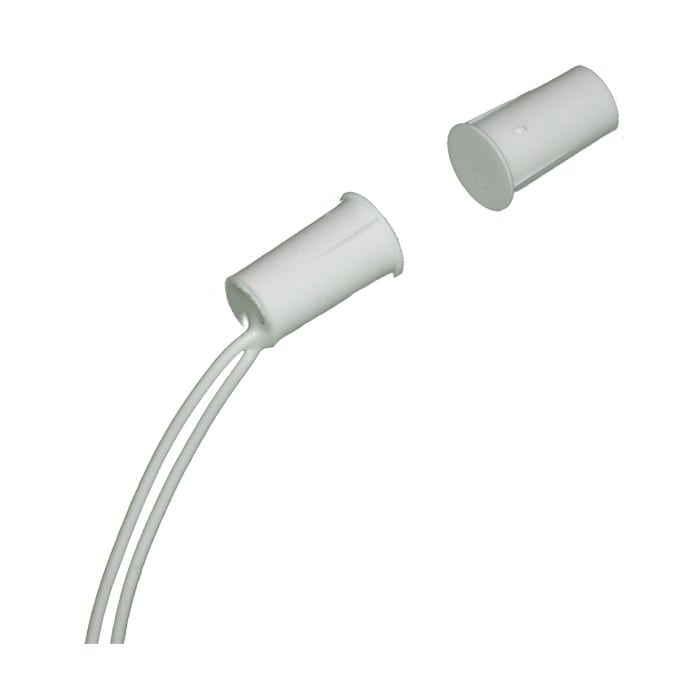Comelit - Contact magnétique encastré court, plastique blanc, 18x11x11 mm, non métal