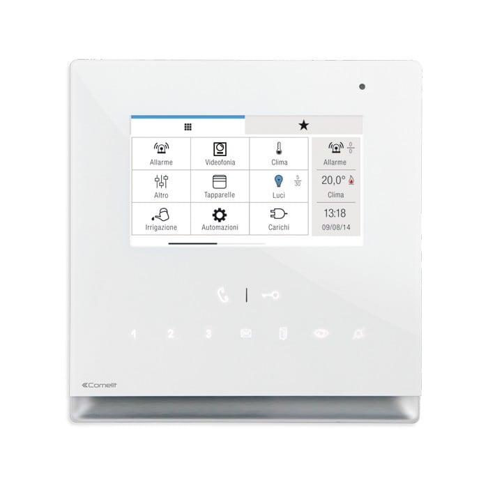 Comelit - Série Icona Manager - Superviseur tactile 4,3" blanc, RFID, micro SD, 6W max