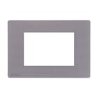 Comelit - Série One - Plaque graphite 3 modules, compatible BTicino Axolute
