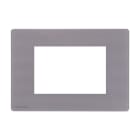 Comelit - Série One - Plaque graphite 3 modules, compatible BTicino Living Light