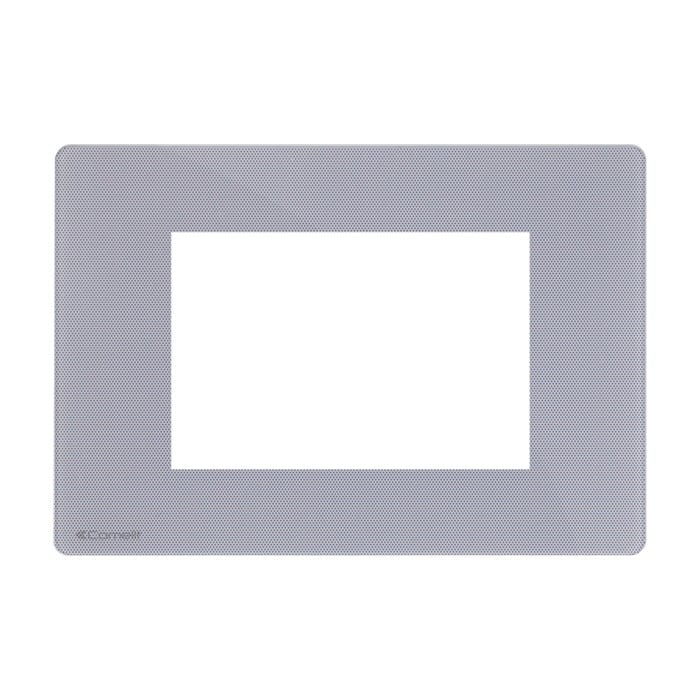 Comelit - Série One - Plaque gris perle 3 modules, compatible BTicino Axolute
