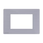 Comelit - Série One - Plaque gris perle 3 modules, compatible BTicino Axolute