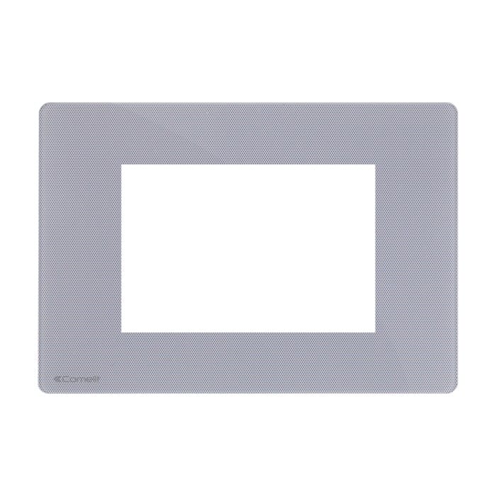 Comelit - Série One - Plaque gris perle 3 modules, compatible BTicino Living Light