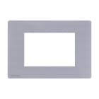 Comelit - Série One - Plaque gris perle 3 modules, compatible BTicino Living Light