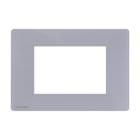 Comelit - Série One - Plaque gris perle 3 modules, compatible BTicino Living Light