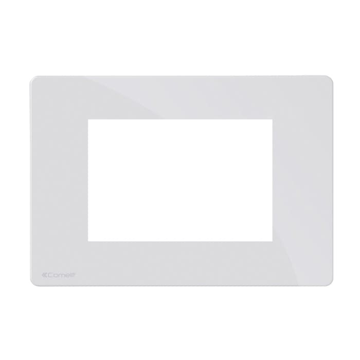Comelit - Série One - Plaque blanche 3 modules, compatible BTicino Axolute