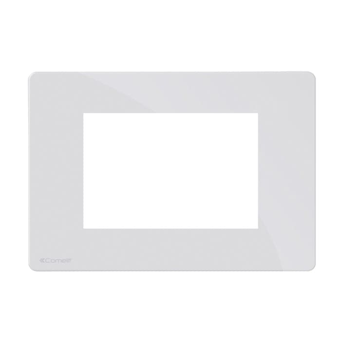Comelit - Série One - Plaque blanche 3 modules, compatible BTicino Living Light