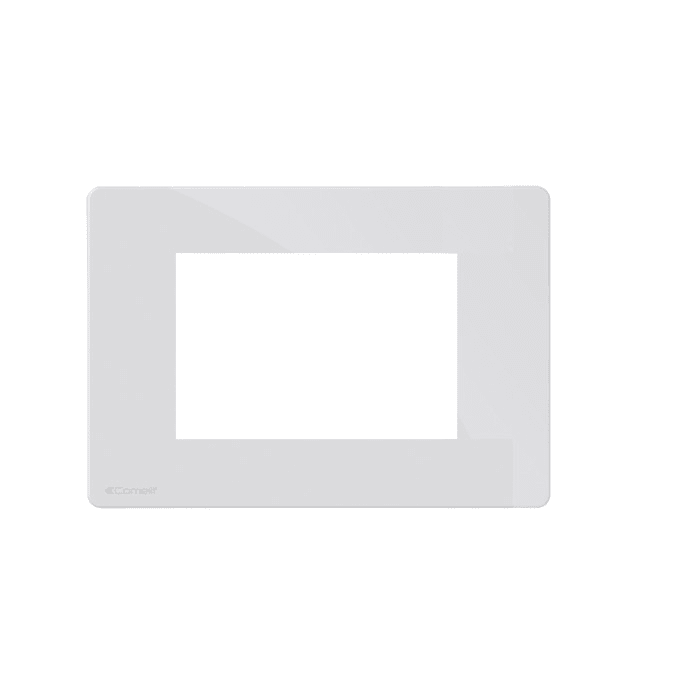Comelit - Série One - Plaque blanche 4 modules, compatible BTicino Living Light