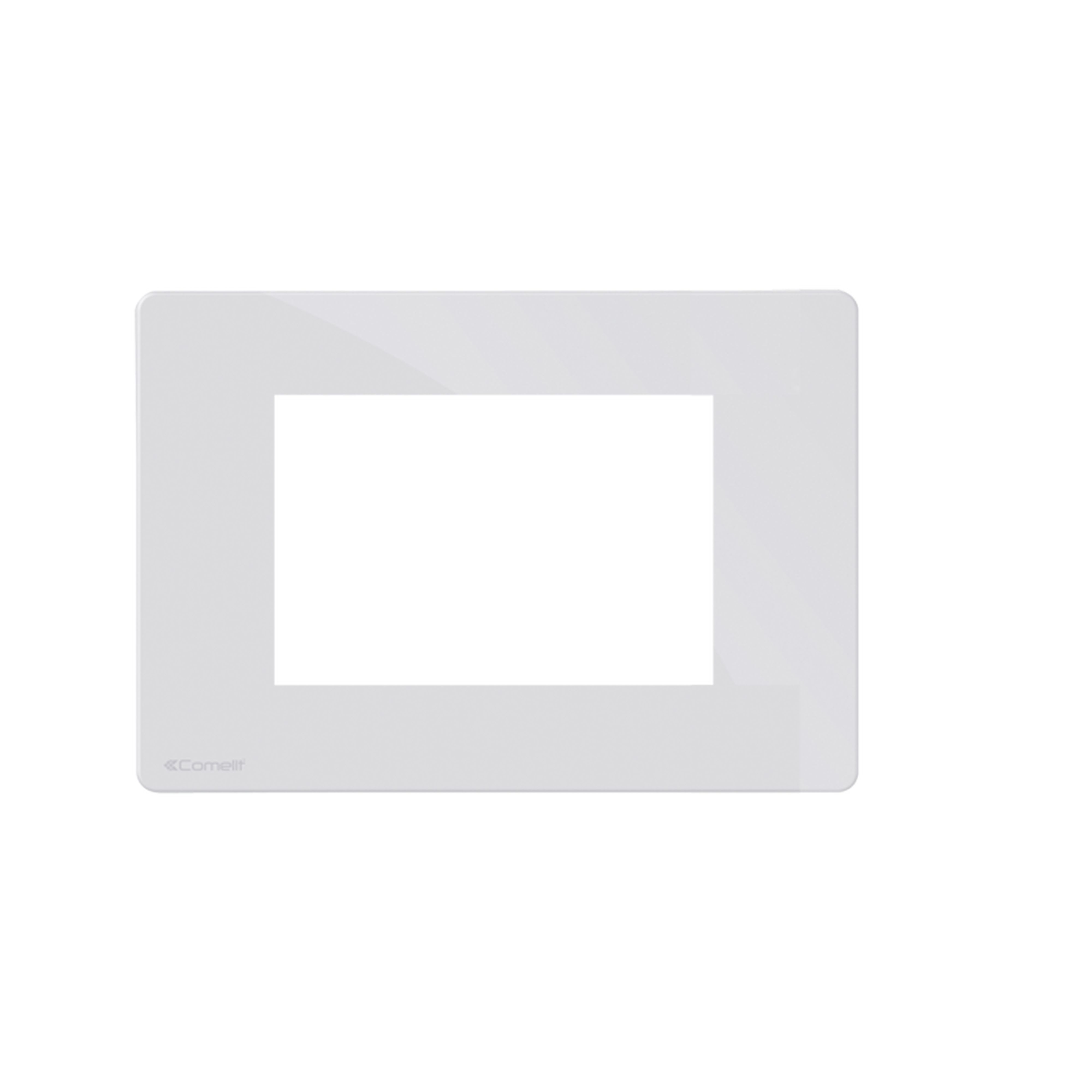 Comelit - Série One - Plaque blanche 4 modules, compatible BTicino Living Light