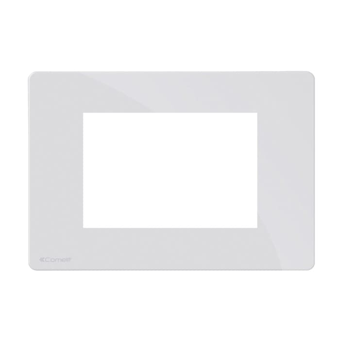 Comelit - Série One - Plaque blanche 3 modules, compatible Vimar Eikon