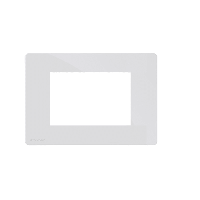 Comelit - Série One - Plaque blanche 4 modules, compatible Vimar Eikon/Plana