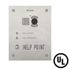Comelit - Série Urgence - Poste vidéo encastré inox, 1 bouton, audio/vidéo PoE, LED