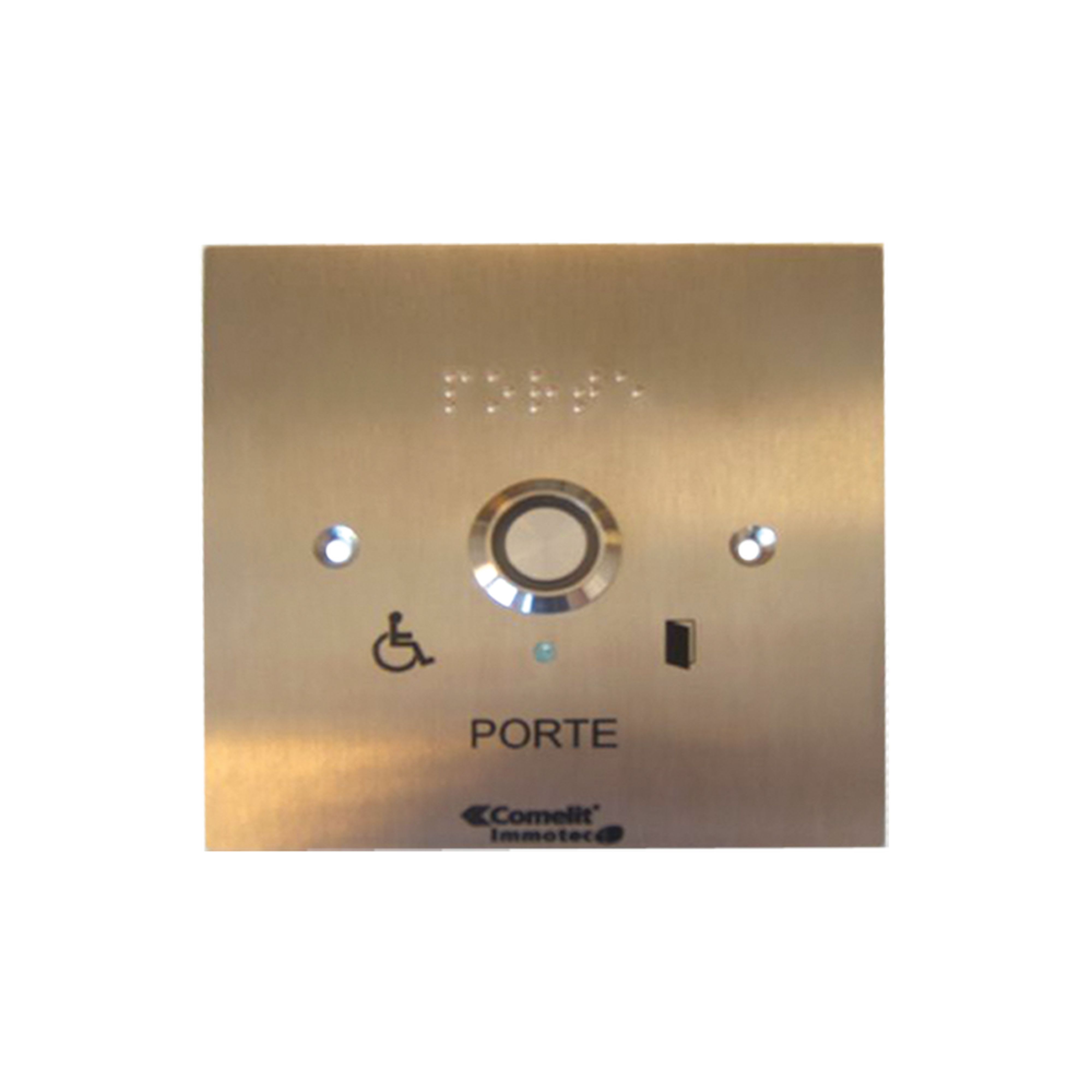 Comelit - Bouton sonore + led monté sur façade inox 100x100 pour pot diam 65