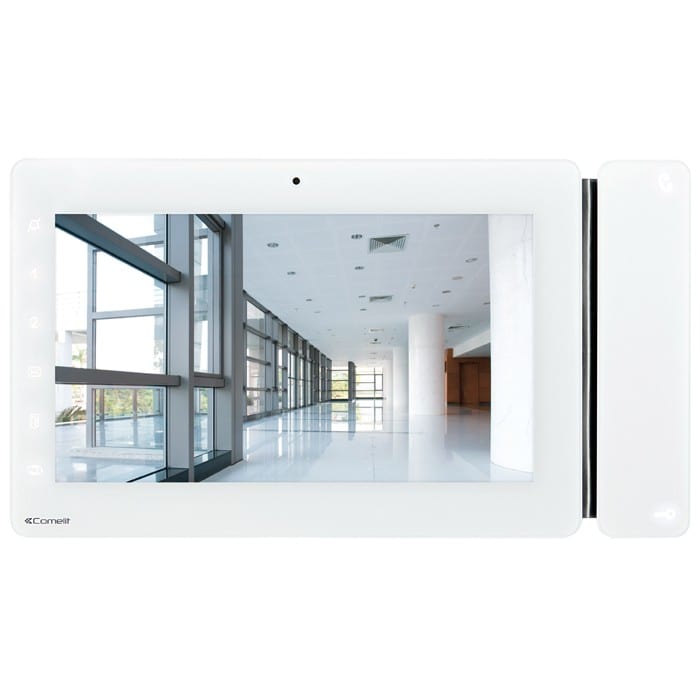 Comelit - Série Maxi - Moniteur 7" tactile couleur, mains libres, slot carte SD, blanc