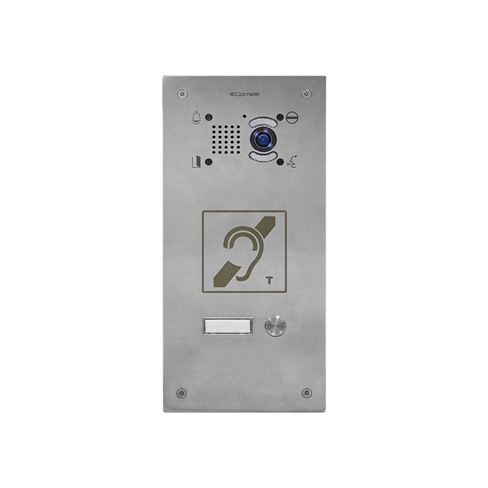 Comelit - Platine vidéo avec 1 bouton, module BM intégré, système S2. Installation simple