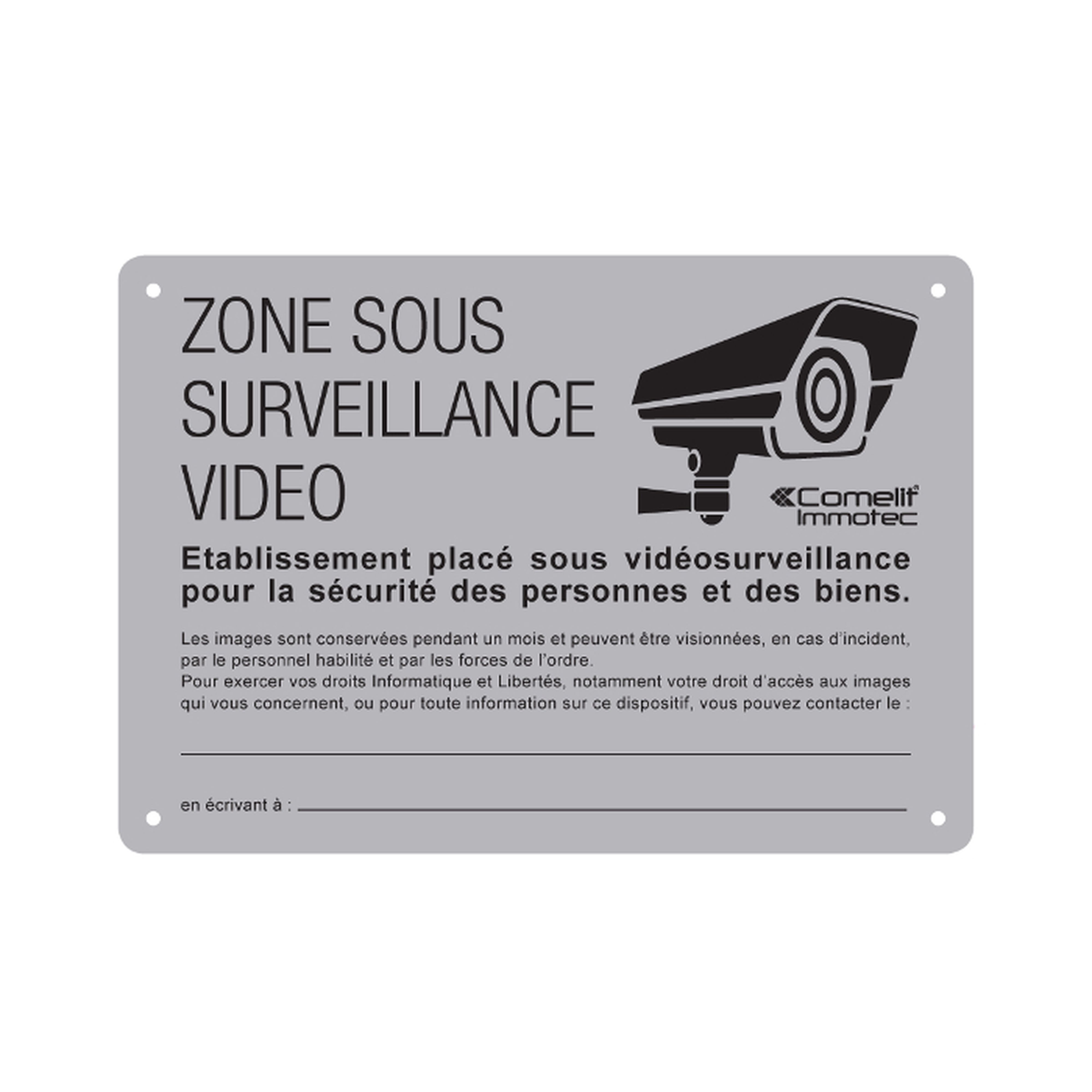Comelit - Panneau zone surveillée, Lieu Privé