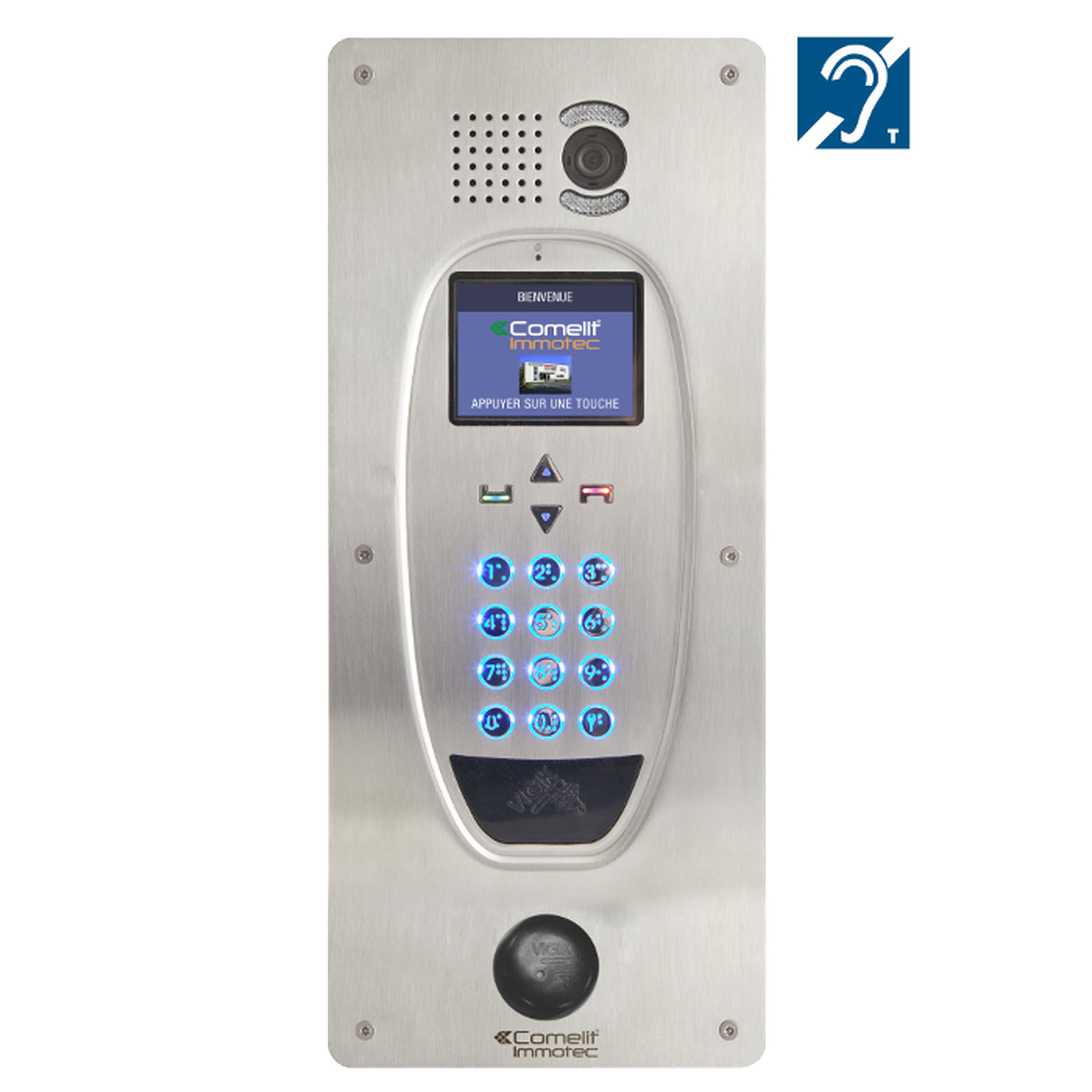 Comelit - Platine PIC6 Boucle Magnétique MAT 183X420mm + module 4681BM