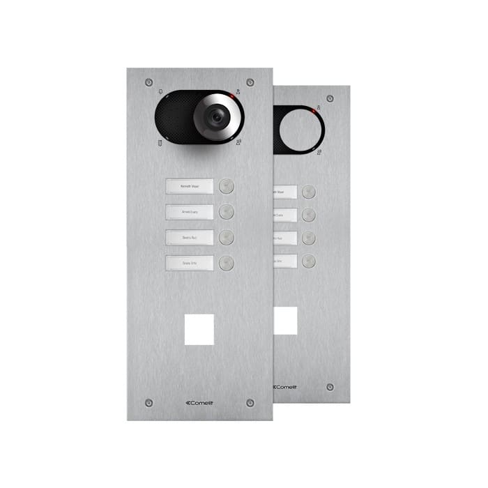 Comelit - Série Switch - Panneau 4 boutons 40x40 mm contrôle d?accès AISI 316