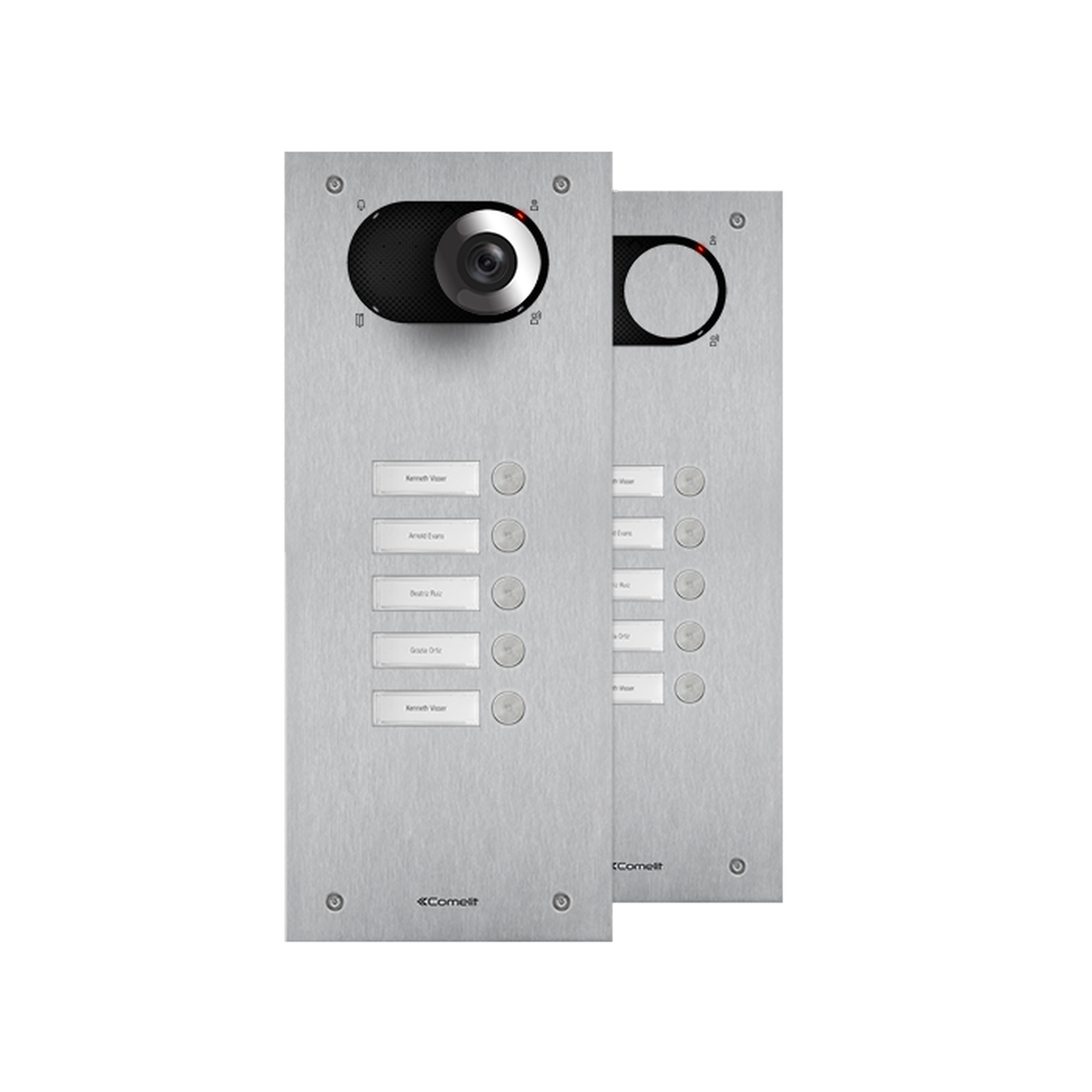 Comelit - Façade Switch inox 5 Boutons