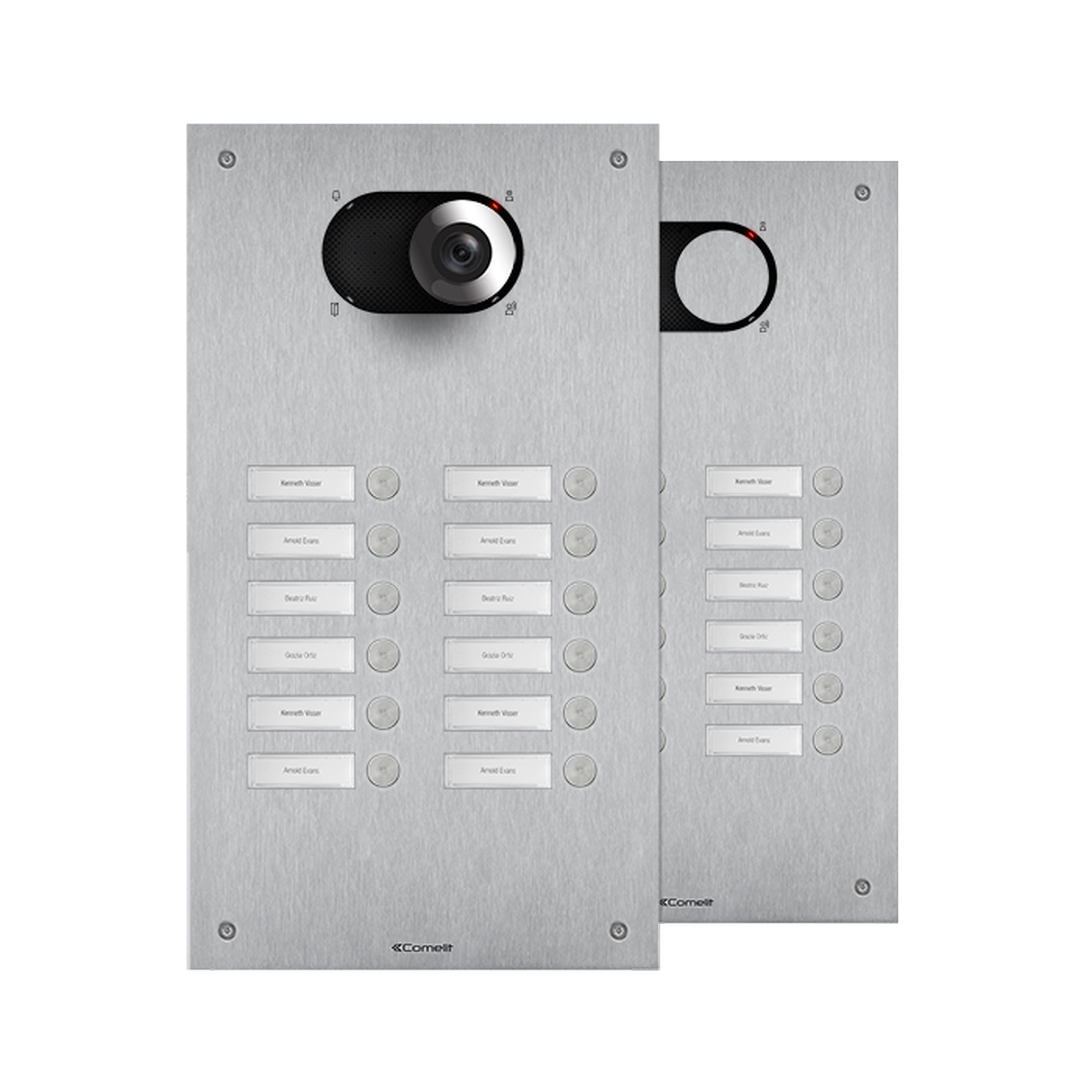 Comelit - Façade Switch inox 12 Boutons - 2 colonnes