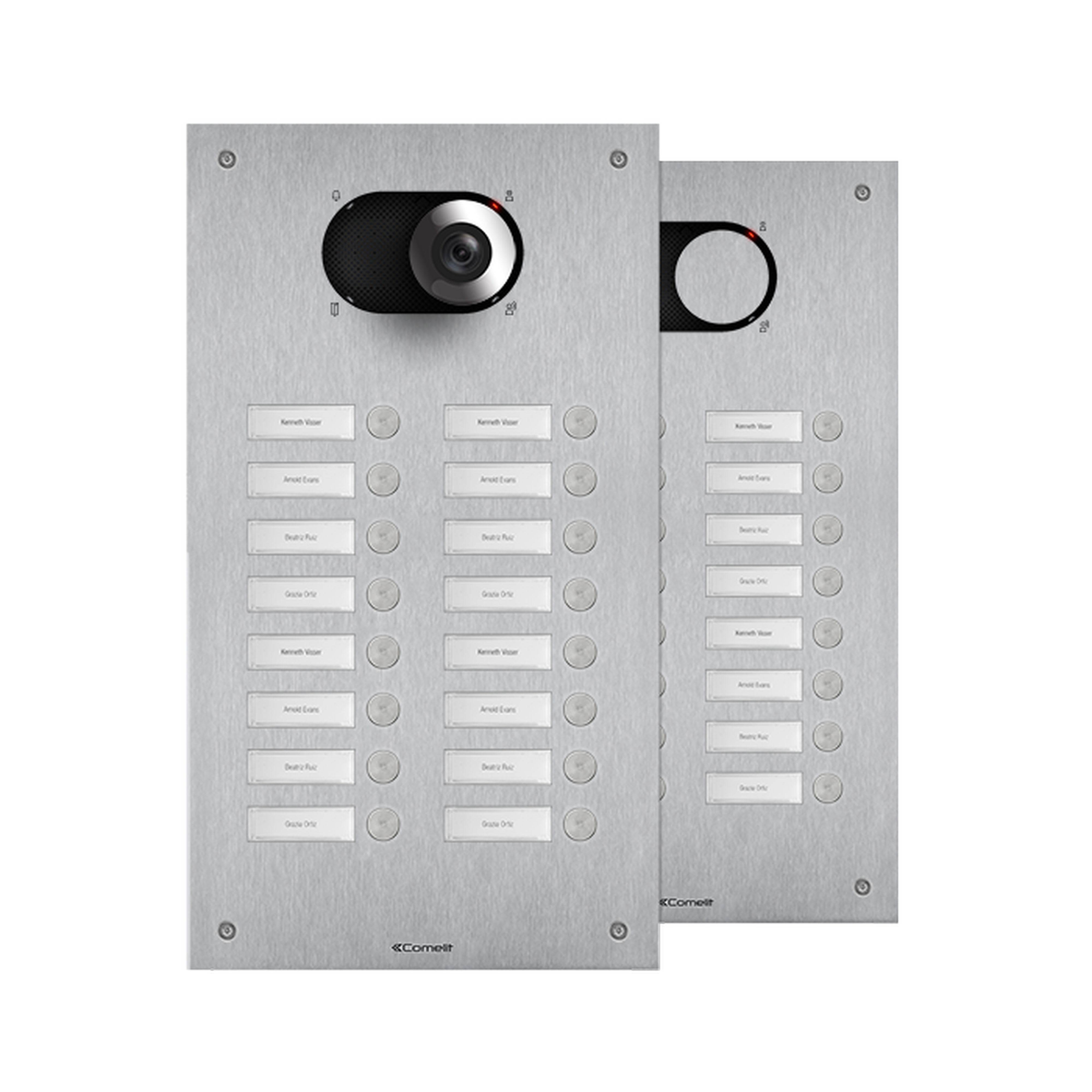 Comelit - Façade Switch inox 16 Boutons - 2 colonnes