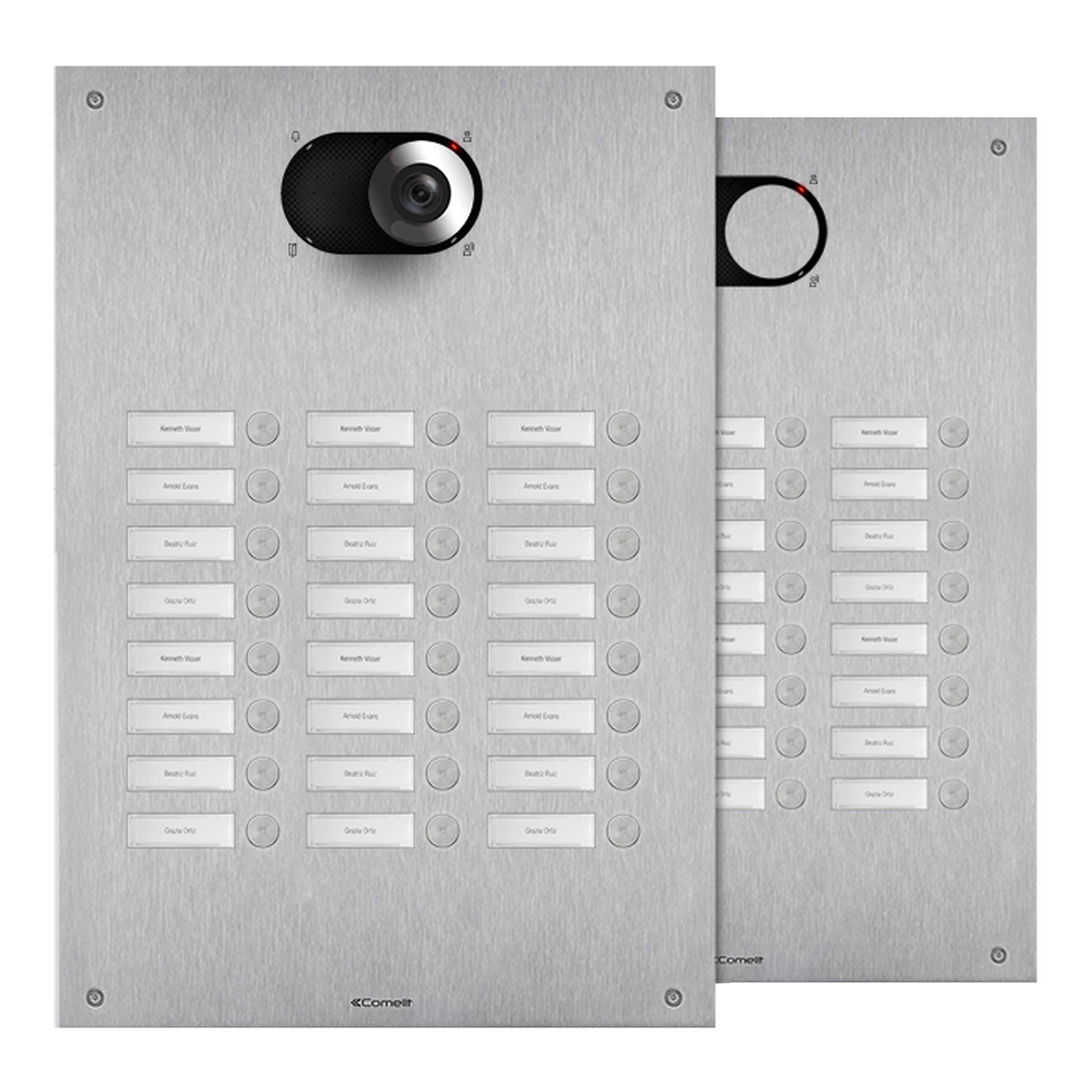 Comelit - Façade Switch inox 24 Boutons - 3 colonnes