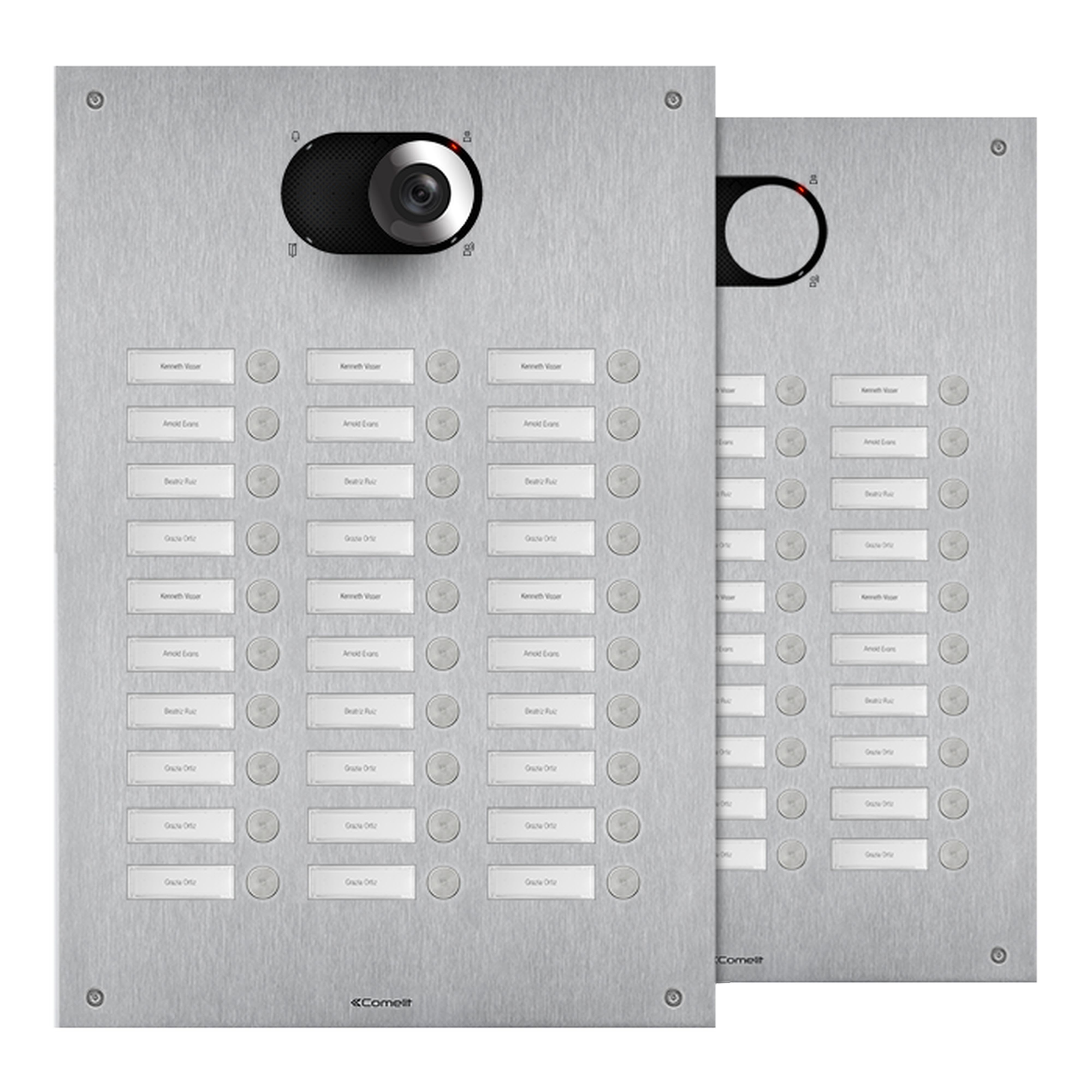 Comelit - Façade Switch inox 30 Boutons - 3 colonnes