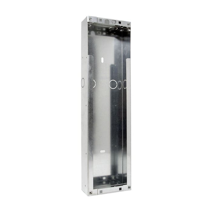 Comelit - Série Switch - Boîtier encastré acier 9-12 boutons, 124x449,5x56 mm